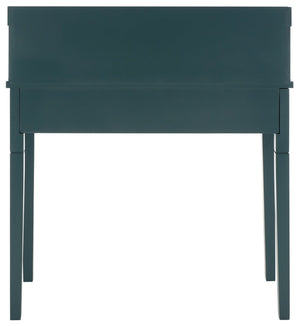 Safavieh Landon Modern 5-Drawer Writing Desk With Stylish Storage For Organized Workspaces And Home Offices Slate Teal AMH6516E