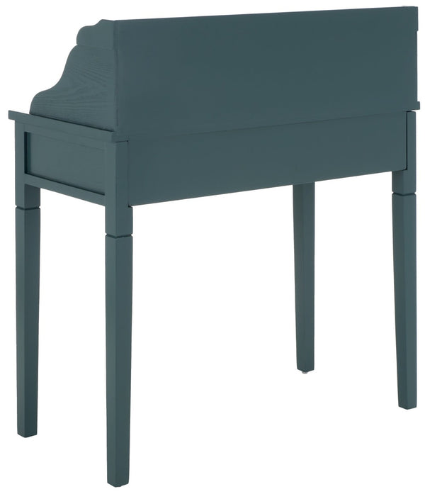 Safavieh Landon Modern 5-Drawer Writing Desk With Stylish Storage For Organized Workspaces And Home Offices Slate Teal AMH6516E