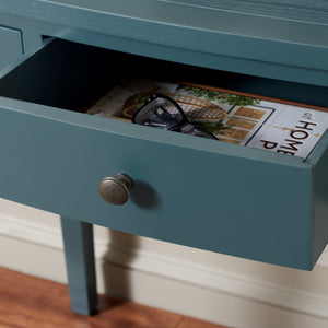 Safavieh Landon Modern 5-Drawer Writing Desk With Stylish Storage For Organized Workspaces And Home Offices Slate Teal AMH6516E