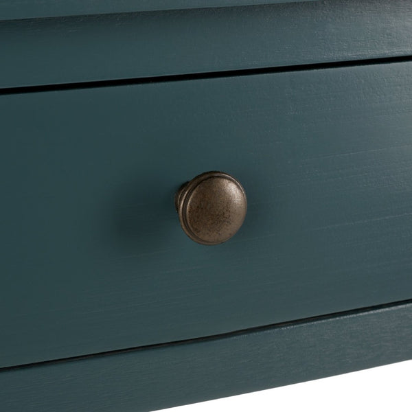 Safavieh Landon Modern 5-Drawer Writing Desk With Stylish Storage For Organized Workspaces And Home Offices Slate Teal AMH6516E