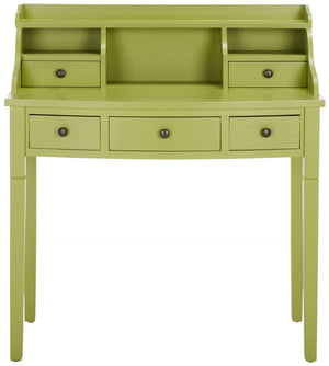 Safavieh Landon Modern 5-Drawer Writing Desk With Stylish Storage For Organized Workspaces And Home Offices Split Pea AMH6516F