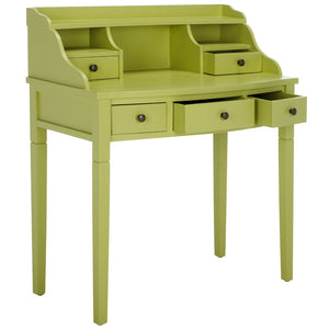 Safavieh Landon Modern 5-Drawer Writing Desk With Stylish Storage For Organized Workspaces And Home Offices Split Pea AMH6516F