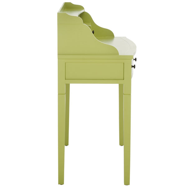 Safavieh Landon Modern 5-Drawer Writing Desk With Stylish Storage For Organized Workspaces And Home Offices Split Pea AMH6516F