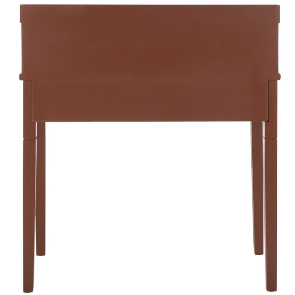 Safavieh Landon Modern 5-Drawer Writing Desk With Stylish Storage For Organized Workspaces And Home Offices Henna Brown AMH6516G