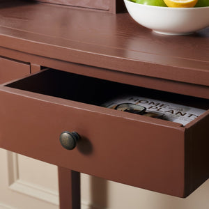Safavieh Landon Modern 5-Drawer Writing Desk With Stylish Storage For Organized Workspaces And Home Offices Henna Brown AMH6516G