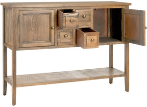 Safavieh Charlotte Elegant Sideboard - Timeless Storage Solution With Display Space For Dining & Living Areas Oak AMH6517A