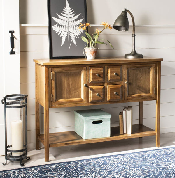 Safavieh Charlotte Elegant Sideboard - Timeless Storage Solution With Display Space For Dining & Living Areas Oak AMH6517A