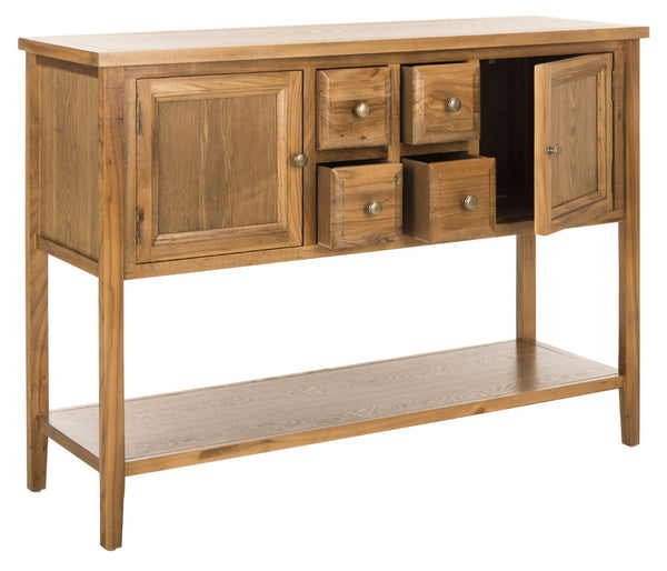 Safavieh Charlotte Elegant Sideboard - Timeless Storage Solution With Display Space For Dining & Living Areas Oak AMH6517A