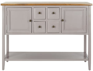 Safavieh Charlotte Elegant Sideboard - Timeless Storage Solution With Display Space For Dining & Living Areas Quartz Grey/Oak Top AMH6517C