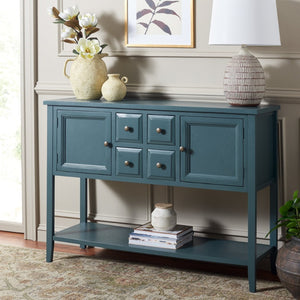 Safavieh Charlotte Elegant Sideboard - Timeless Storage Solution With Display Space For Dining & Living Areas Quartz Grey/Oak Top AMH6517C