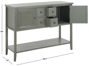Safavieh Charlotte Elegant Sideboard - Timeless Storage Solution With Display Space For Dining & Living Areas Ash Grey AMH6517E