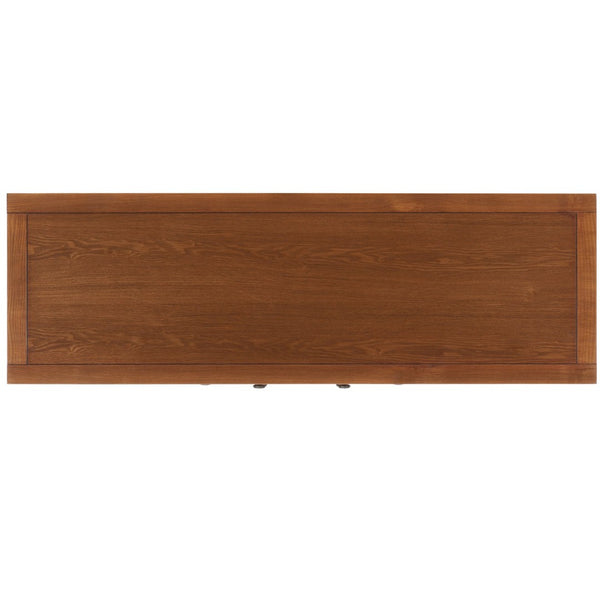 Safavieh Charlotte Elegant Sideboard - Timeless Storage Solution With Display Space For Dining & Living Areas Egyptian Red/Oak Top AMH6517F