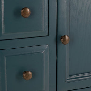 Safavieh Charlotte Elegant Sideboard - Timeless Storage Solution With Display Space For Dining & Living Areas Slate Teal AMH6517G