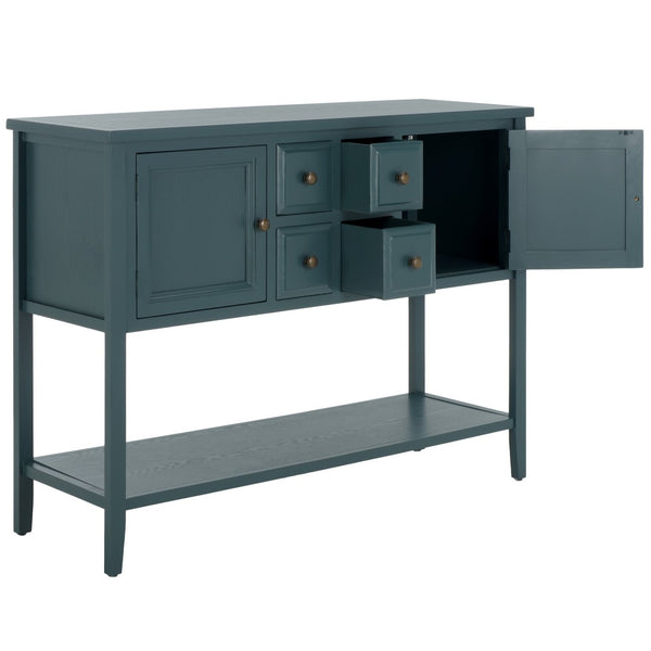 Safavieh Charlotte Elegant Sideboard - Timeless Storage Solution With Display Space For Dining & Living Areas Slate Teal AMH6517G