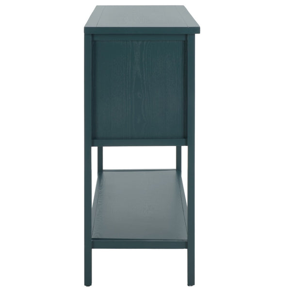 Safavieh Charlotte Elegant Sideboard - Timeless Storage Solution With Display Space For Dining & Living Areas Slate Teal AMH6517G