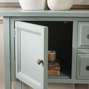 Safavieh Charlotte Elegant Sideboard - Timeless Storage Solution With Display Space For Dining & Living Areas Aqua Smoke AMH6517H
