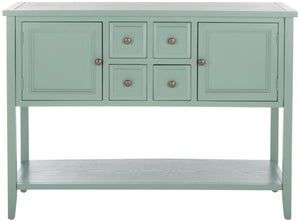 Safavieh Charlotte Elegant Sideboard - Timeless Storage Solution With Display Space For Dining & Living Areas Aqua Smoke AMH6517H