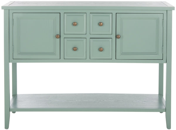 Safavieh Charlotte Elegant Sideboard - Timeless Storage Solution With Display Space For Dining & Living Areas Aqua Smoke AMH6517H