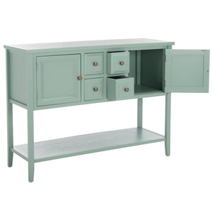 Safavieh Charlotte Elegant Sideboard - Timeless Storage Solution With Display Space For Dining & Living Areas Aqua Smoke AMH6517H