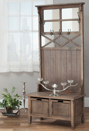 Safavieh Elijah Coat Stand - Stylish Dark Java Wood Organizer With Multi-Hooks For Entryways & Offices AMH6519A