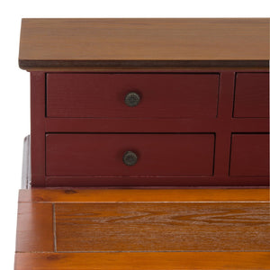 Safavieh Abigail Fold-Down Desk - Elegant Space-Saving Design With Antique Inspiration For Modern Interiors Cherry/Honey Oak AMH6520A