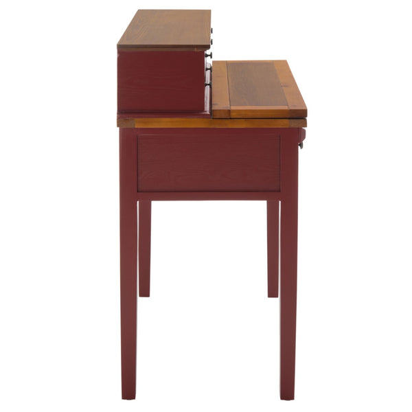 Safavieh Abigail Fold-Down Desk - Elegant Space-Saving Design With Antique Inspiration For Modern Interiors Cherry/Honey Oak AMH6520A