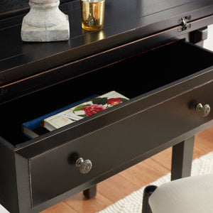 Safavieh Abigail Fold-Down Desk - Elegant Space-Saving Design With Antique Inspiration For Modern Interiors Black AMH6520B