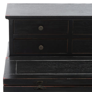 Safavieh Abigail Fold-Down Desk - Elegant Space-Saving Design With Antique Inspiration For Modern Interiors Black AMH6520B