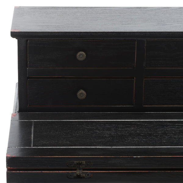 Safavieh Abigail Fold-Down Desk - Elegant Space-Saving Design With Antique Inspiration For Modern Interiors Black AMH6520B