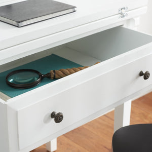 Safavieh Abigail Fold-Down Desk - Elegant Space-Saving Design With Antique Inspiration For Modern Interiors White AMH6520D