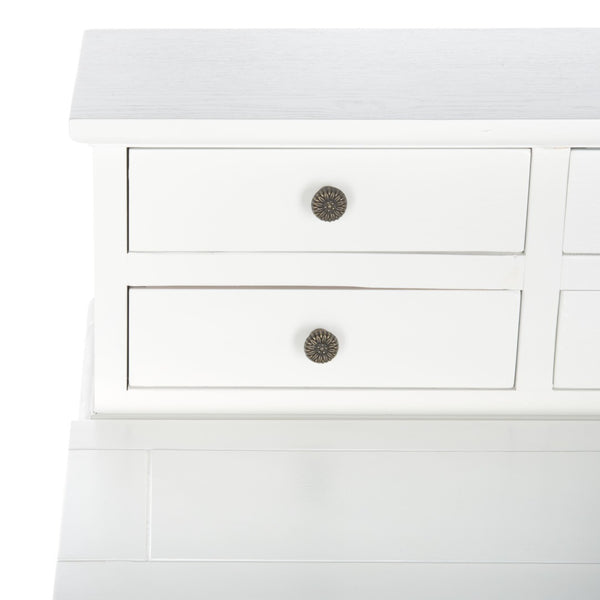 Safavieh Abigail Fold-Down Desk - Elegant Space-Saving Design With Antique Inspiration For Modern Interiors White AMH6520D