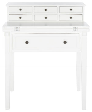 Safavieh Abigail Fold-Down Desk - Elegant Space-Saving Design With Antique Inspiration For Modern Interiors White AMH6520D