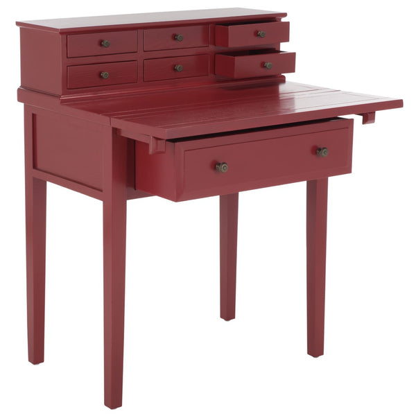 Safavieh Abigail Fold-Down Desk - Elegant Space-Saving Design With Antique Inspiration For Modern Interiors Cherry AMH6520E