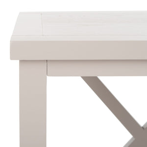 Safavieh Candence Cross Back End Table – Timeless Accent Table With Lower Shelf & Charming X-Side Design Grey AMH6523C