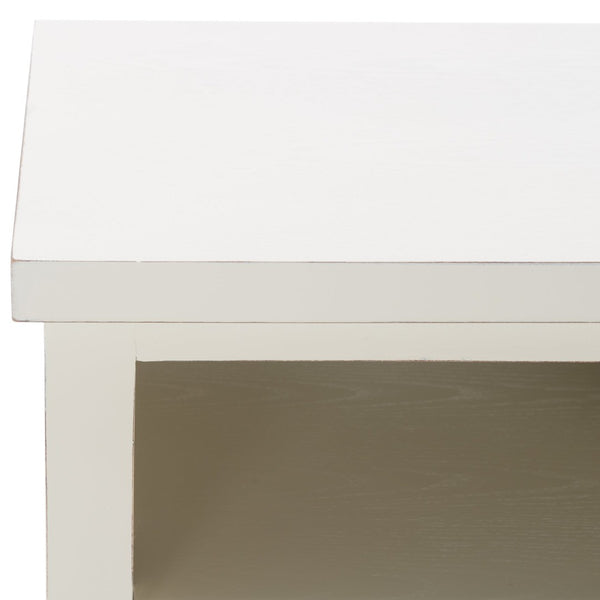 Safavieh Sadie 6-Shelf Media Stand - Farmhouse Style Storage For Tv & Living Room Essentials, Sturdy Design White AMH6525A