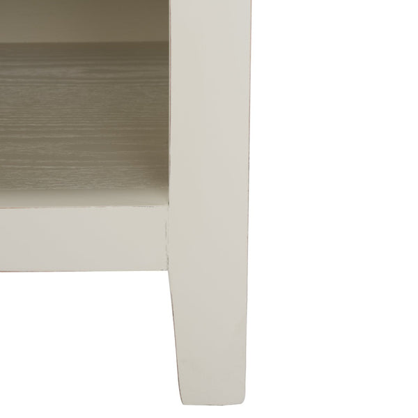 Safavieh Sadie 6-Shelf Media Stand - Farmhouse Style Storage For Tv & Living Room Essentials, Sturdy Design White AMH6525A