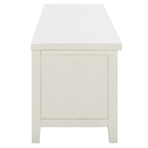 Safavieh Sadie 6-Shelf Media Stand - Farmhouse Style Storage For Tv & Living Room Essentials, Sturdy Design White AMH6525A
