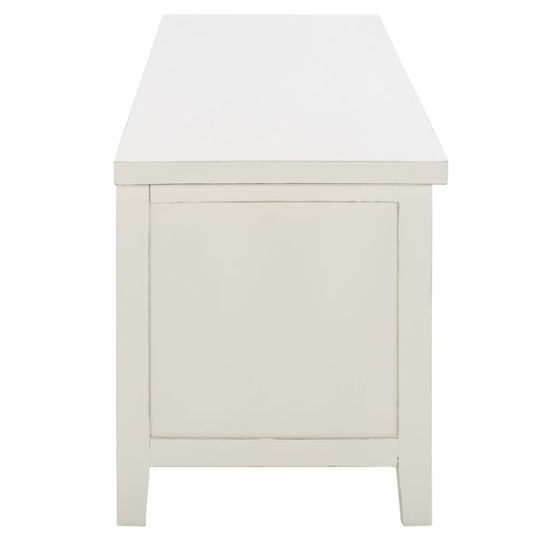 Safavieh Sadie 6-Shelf Media Stand - Farmhouse Style Storage For Tv & Living Room Essentials, Sturdy Design White AMH6525A
