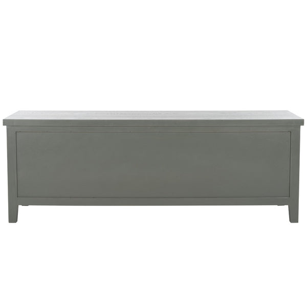 Safavieh Sadie 6-Shelf Media Stand - Farmhouse Style Storage For Tv & Living Room Essentials, Sturdy Design Ash Grey AMH6525B