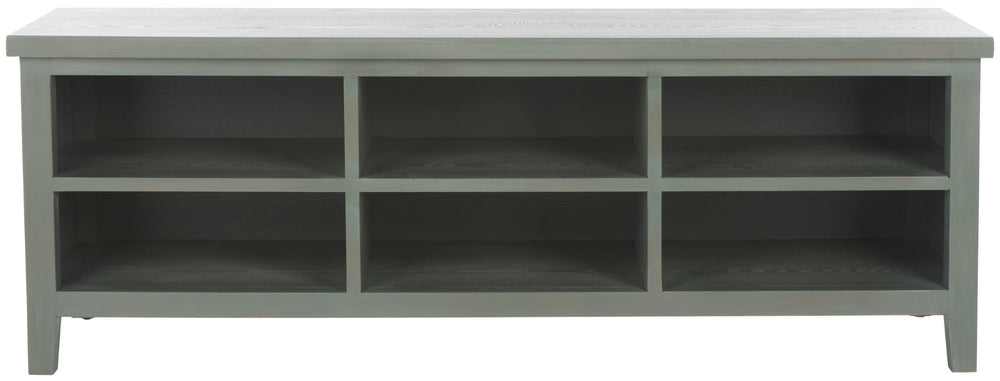 Safavieh Sadie 6-Shelf Media Stand - Farmhouse Style Storage For Tv & Living Room Essentials, Sturdy Design Ash Grey AMH6525B