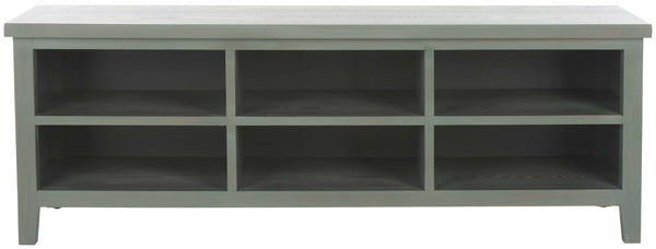 Safavieh Sadie 6-Shelf Media Stand - Farmhouse Style Storage For Tv & Living Room Essentials, Sturdy Design Ash Grey AMH6525B