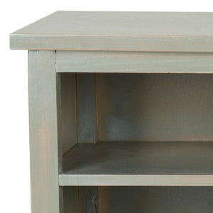 Safavieh Sadie 6-Shelf Media Stand - Farmhouse Style Storage For Tv & Living Room Essentials, Sturdy Design Ash Grey AMH6525B