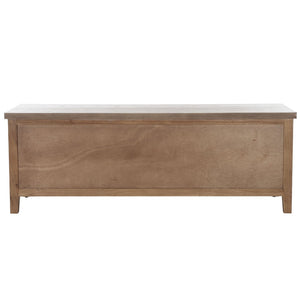 Safavieh Sadie 6-Shelf Media Stand - Farmhouse Style Storage For Tv & Living Room Essentials, Sturdy Design Oak AMH6525C