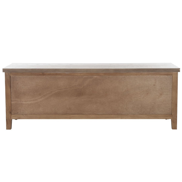 Safavieh Sadie 6-Shelf Media Stand - Farmhouse Style Storage For Tv & Living Room Essentials, Sturdy Design Oak AMH6525C