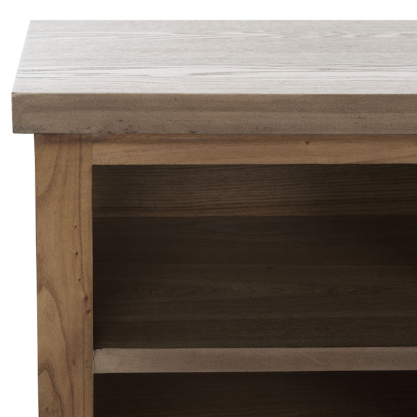 Safavieh Sadie 6-Shelf Media Stand - Farmhouse Style Storage For Tv & Living Room Essentials, Sturdy Design Oak AMH6525C