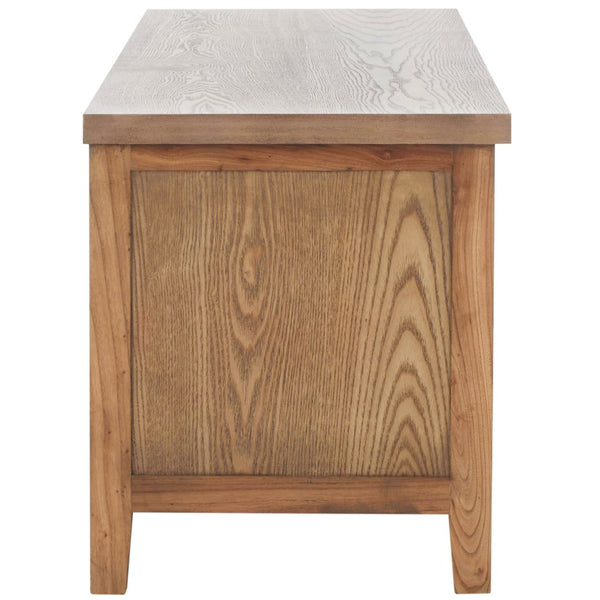 Safavieh Sadie 6-Shelf Media Stand - Farmhouse Style Storage For Tv & Living Room Essentials, Sturdy Design Oak AMH6525C