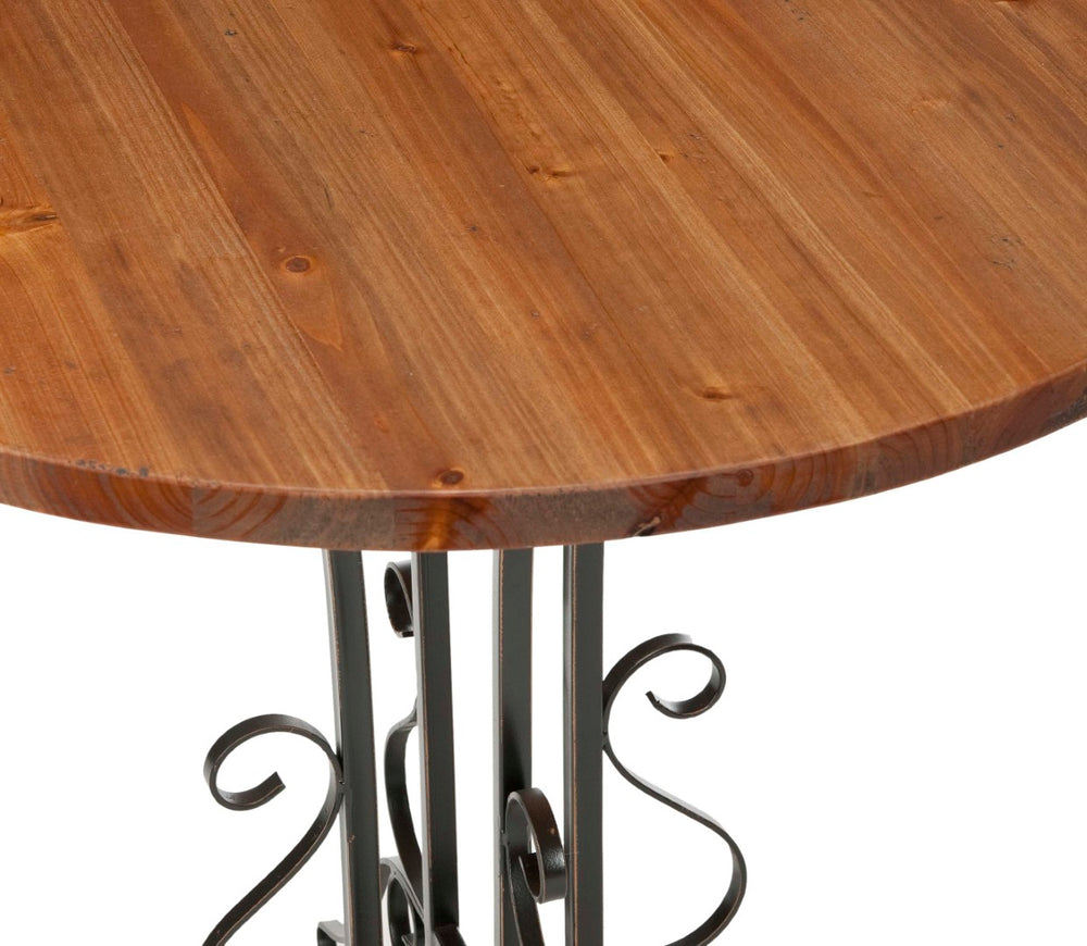 Safavieh Avery Vintage-Inspired Round Accent Table With Sturdy Iron Frame & Walnut Top For Modern Decor AMH6529A