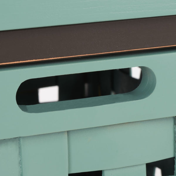 Safavieh Isaac Rustic Wooden Storage Bench With Iron Frame For Entryway Organization And Style Dusty Green AMH6530B