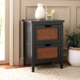 Safavieh Jonah Two Drawer End Table Black AMH6531B