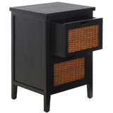 Safavieh Jonah Two Drawer End Table Black AMH6531B